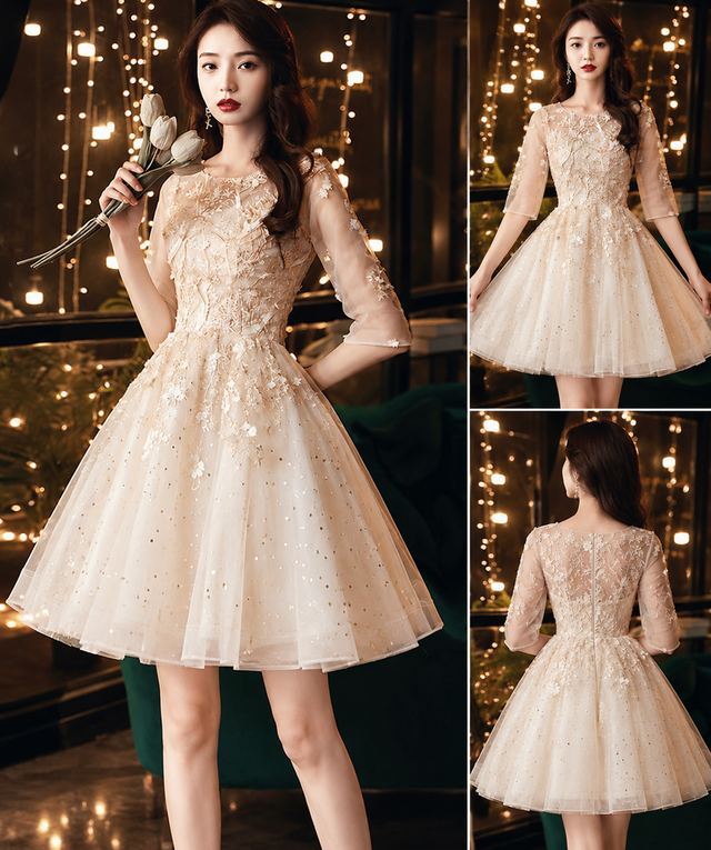 YUEGEE YG-04 ivory tulle skirt, high-low hem, ribbon waist